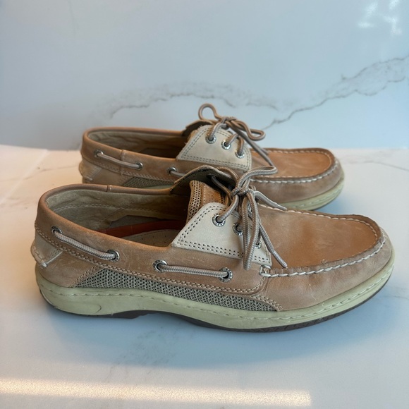 Sperry Tan and Cream Boat Shoes - Picture 3 of 5